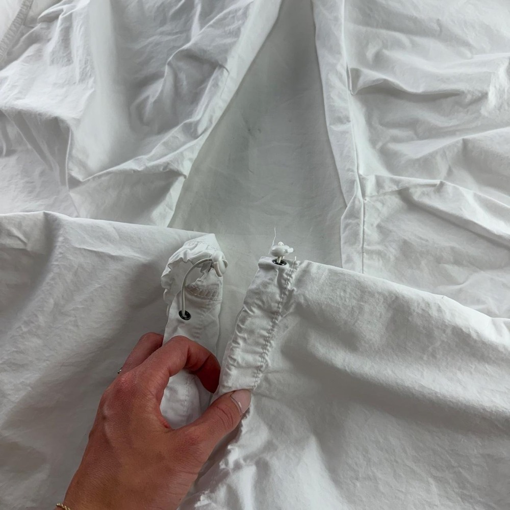 Garage White Parachute Cargo Pants Womens XS Streetwear Utility Y2k Gorpcore - Picture 5 of 7